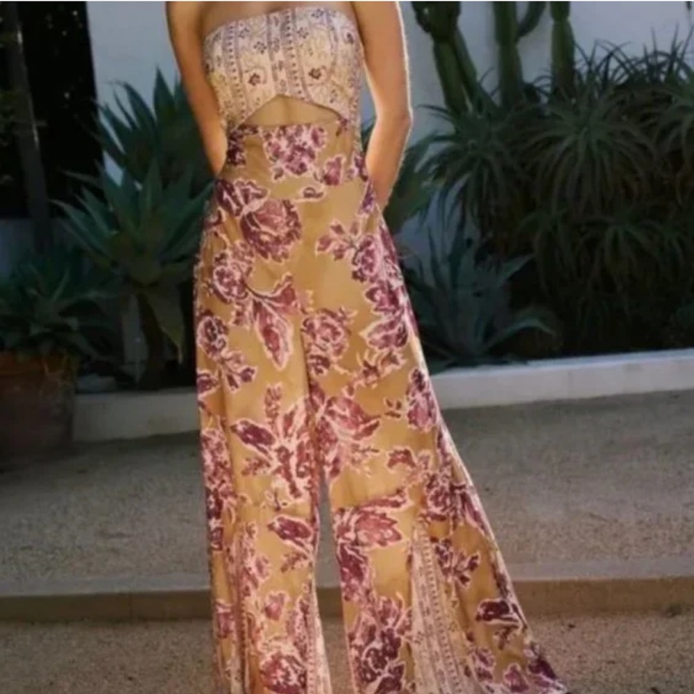 NWOT Free People silky Juliet Jumpsuit